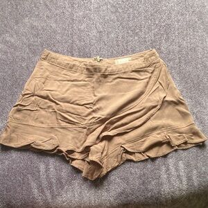 Altar'd State Tan Ruffle Skorts